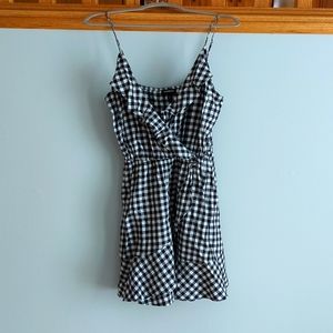 Black and white plaid dress from Express